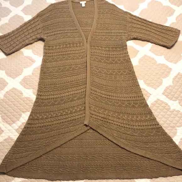 Chico’s 46”Long CableKnit Cardigan Sweater-💯% Cotton_PreOwned Perfect Condition - Picture 1 of 11